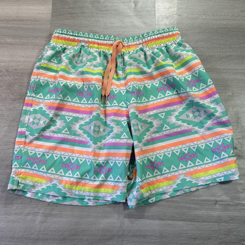 Chubbies Swim Trunks Shorts Mens Large Multicolor 7 Inseam Lined Drawstring